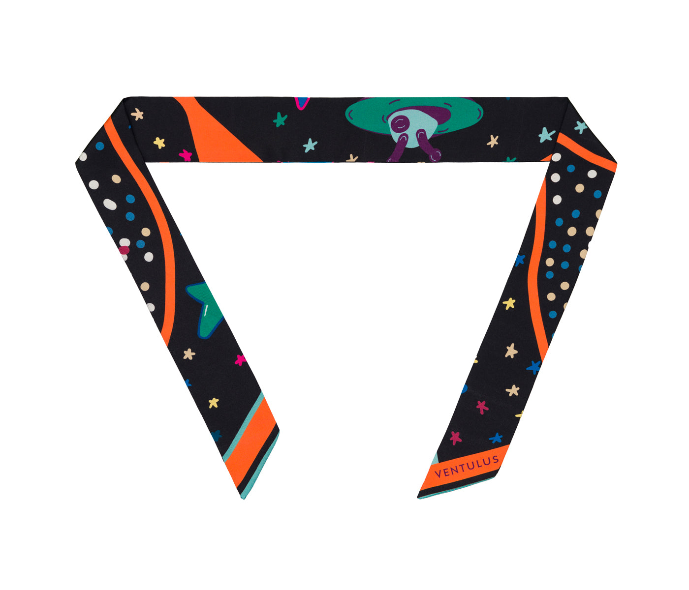 Galaksi ipek bandana siyah